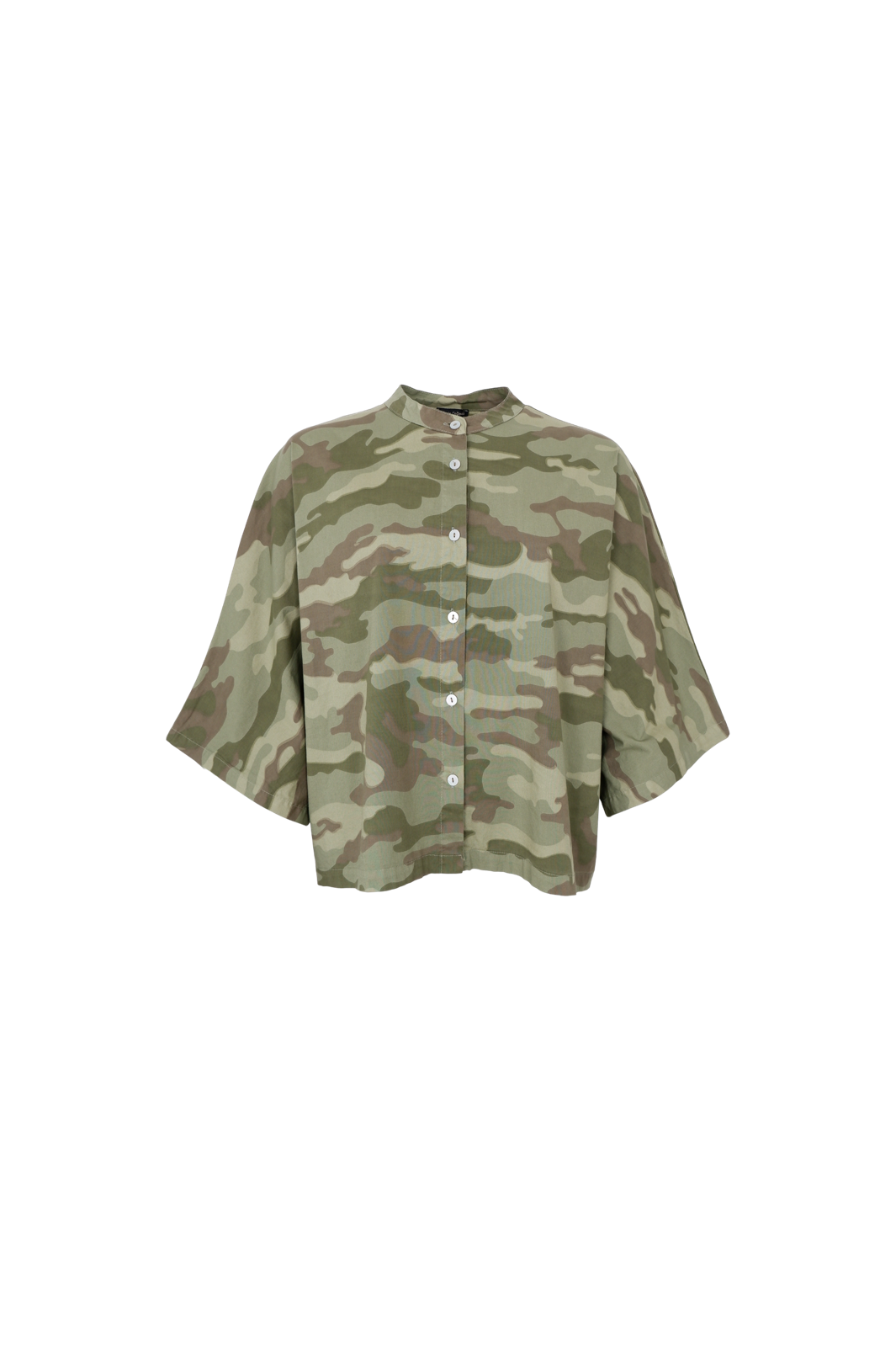 Black Colour - Bcally Loose Shirt 41145 - Camouflage