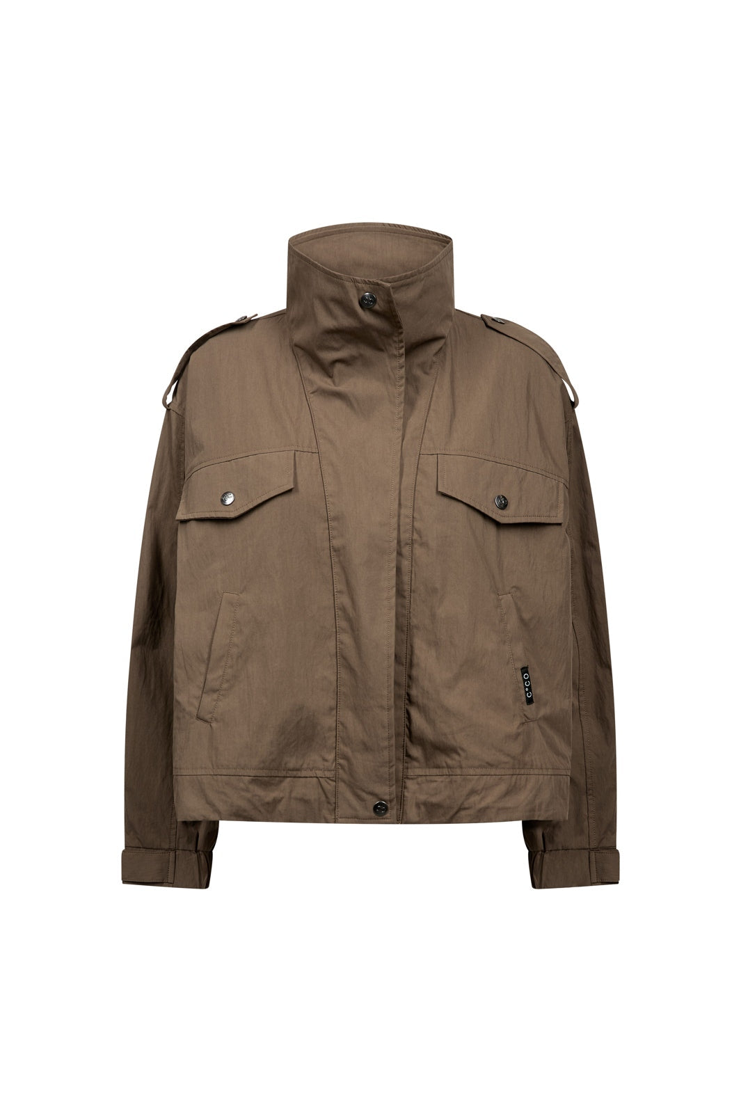 Co´Couture - Alinacc Double Funnel Neck Jacket 500810 - 20002 - Brown