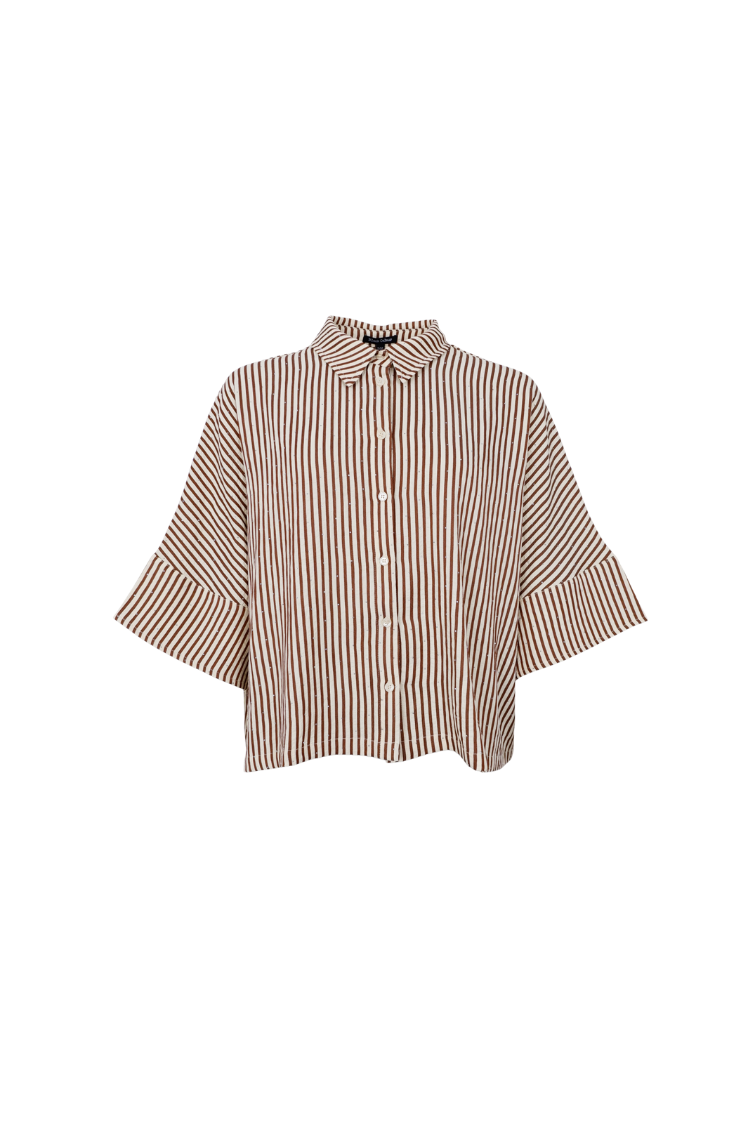 Black Colour - Bcstarry Loose Strass Shirt 41063 - Tobacco