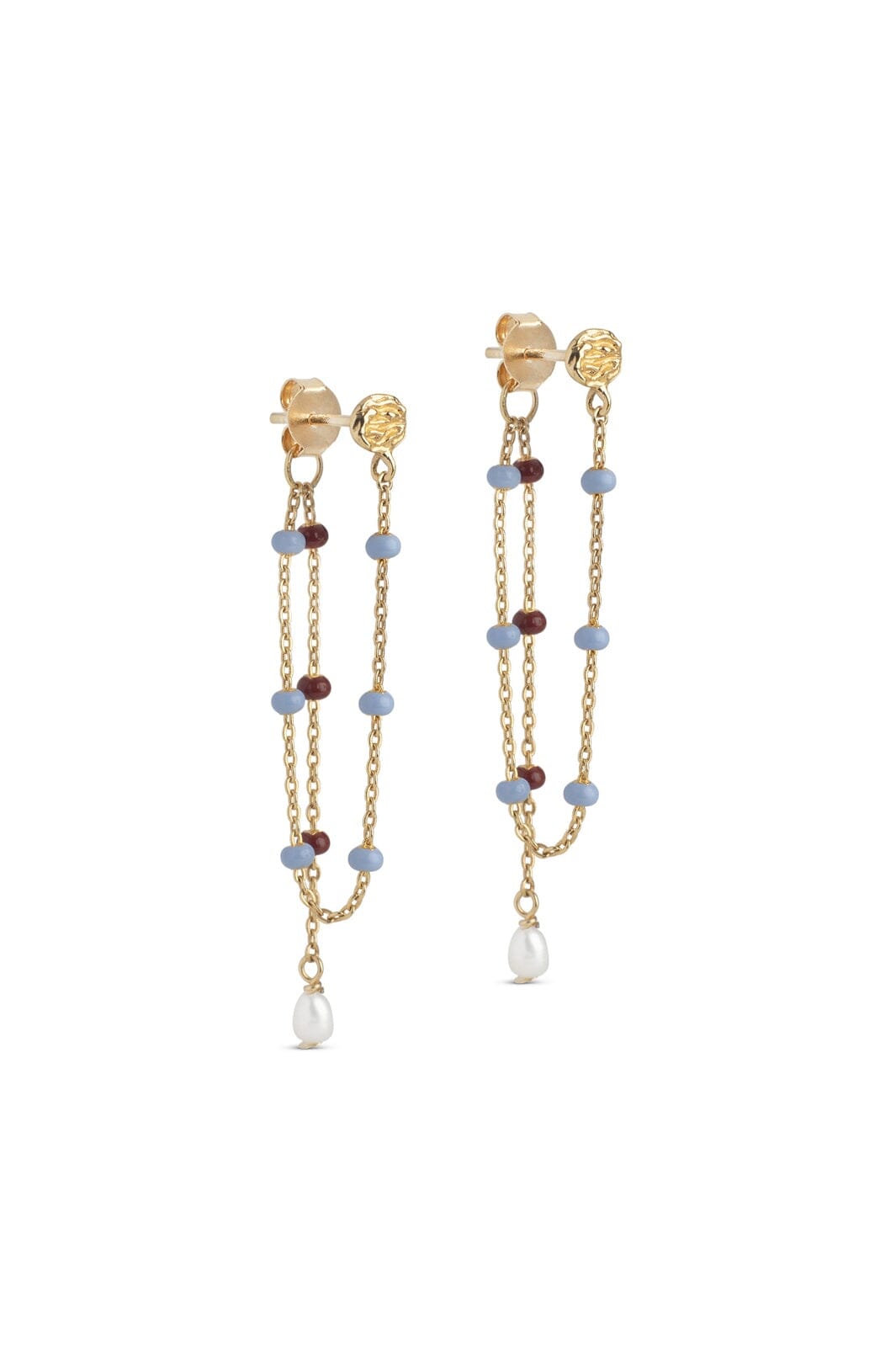Enamel Copenhagen - Earrings, Lola Pearl E503GB - Blue Wine