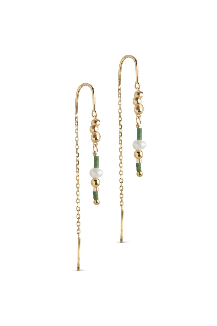 Enamel Copenhagen - Earrings, Nara Miyuki E477G - Khaki