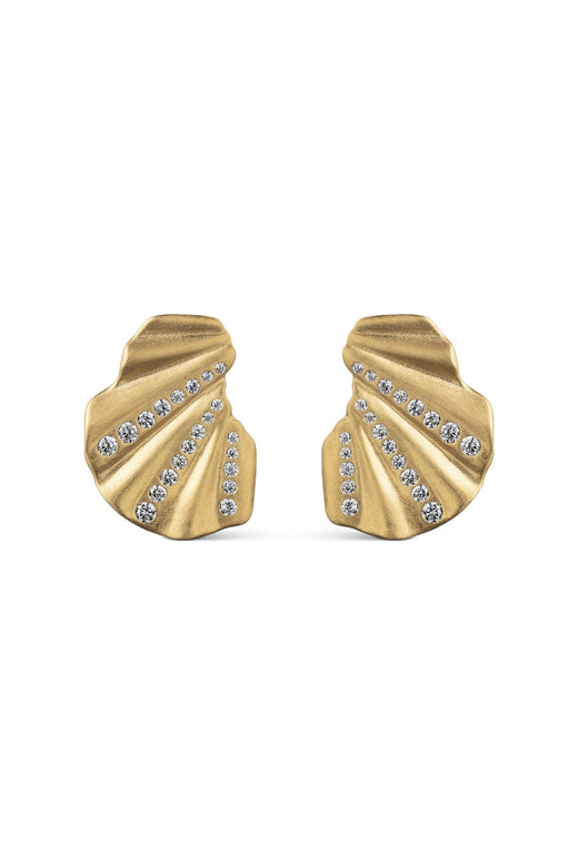 Enamel Copenhagen - Earrings, Wave Cz E499GB - Clear Cz