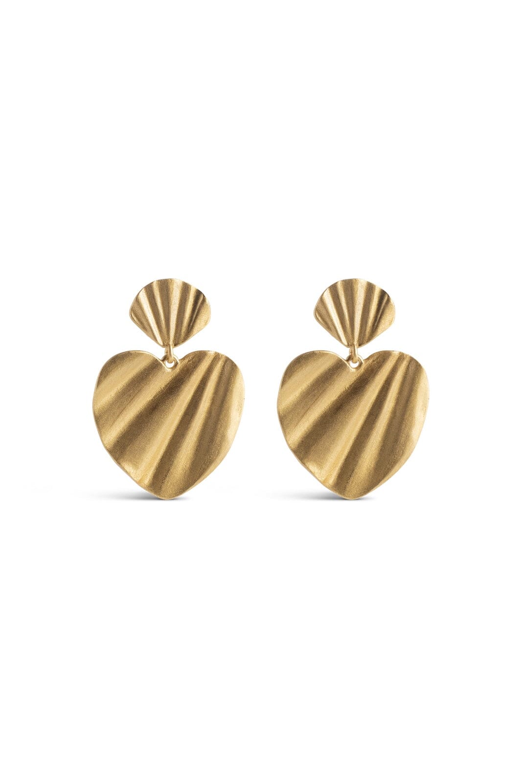 Enamel Copenhagen - Earrings, Wave Heart E498GB - Gold Plated