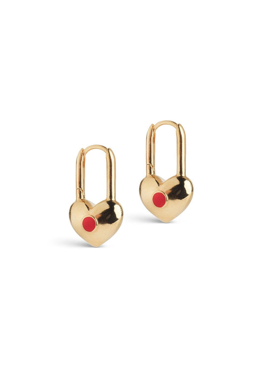 Enamel Copenhagen - Hoops, Heart Keeper E500GB - Red