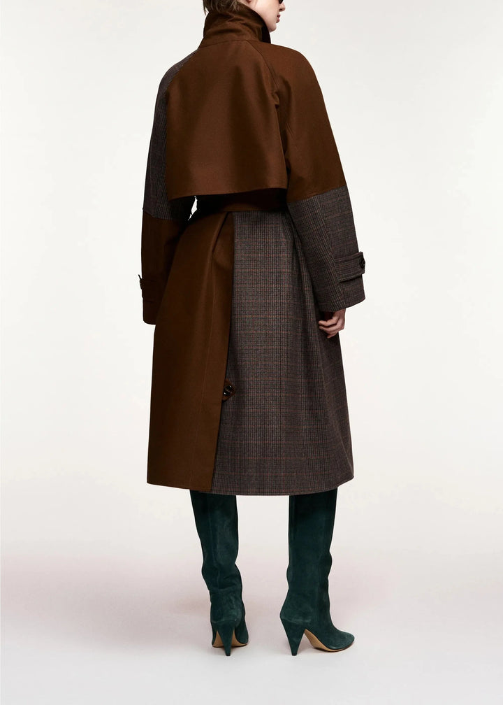 Essentiel Antwerp - Kagu Patchwork Trench Coat - K1ba Combo1 Bear Me Frakker 