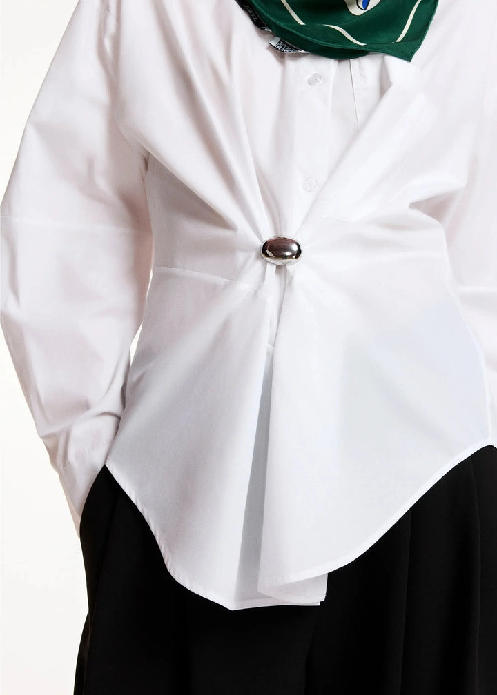 Essentiel Antwerp - Kreative Oversized Shirt - Wh00 White Skjorter 