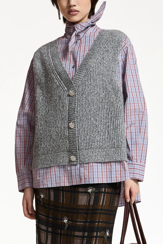 Essentiel Antwerp - Kute Fabric Mix Shirt - K1mm Combo1 Mushroom Mood Skjorter 