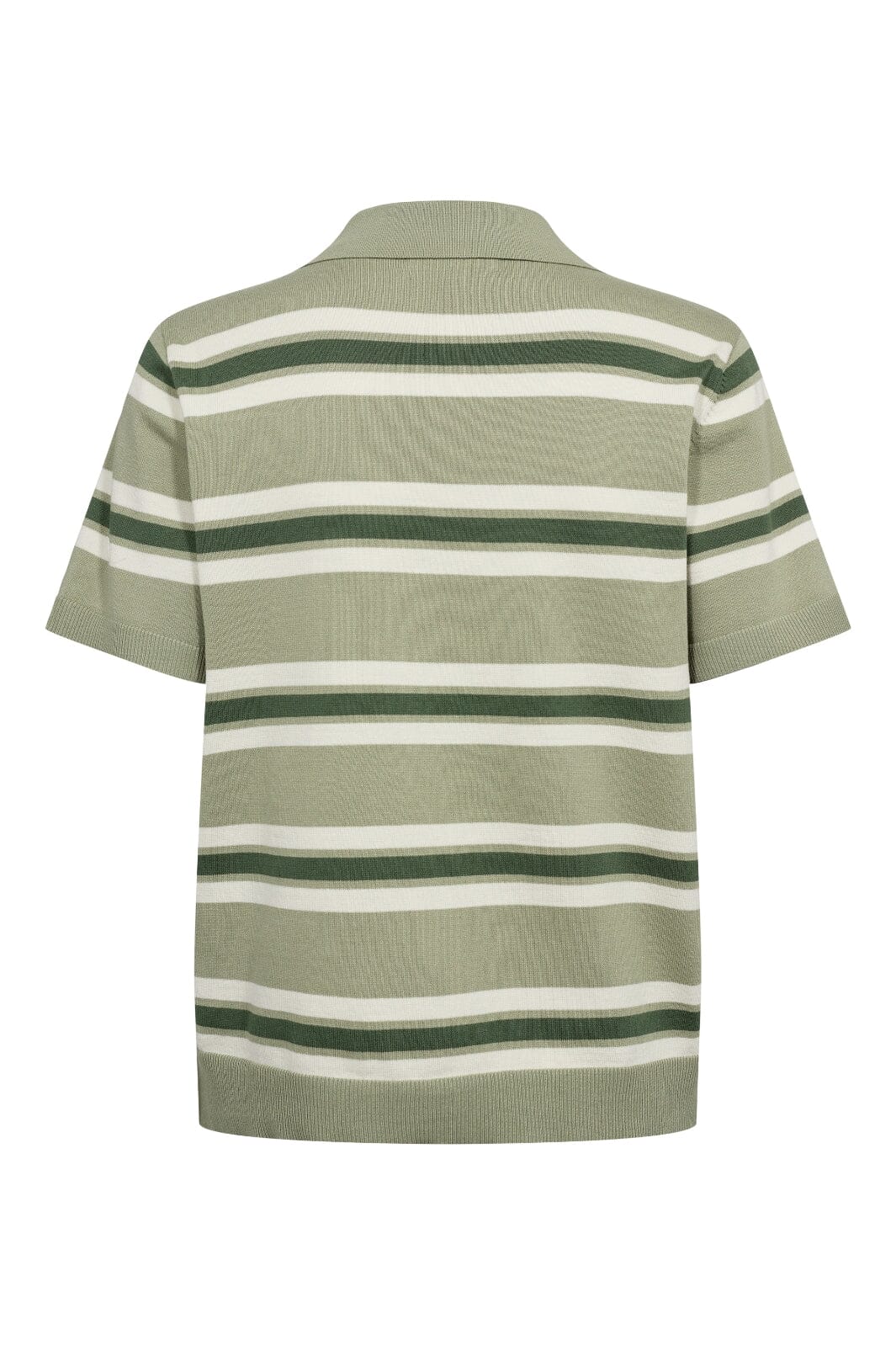 A-VIEW - Polo Stripe Knit Blouse AV5060 - 859 - Dusty Green