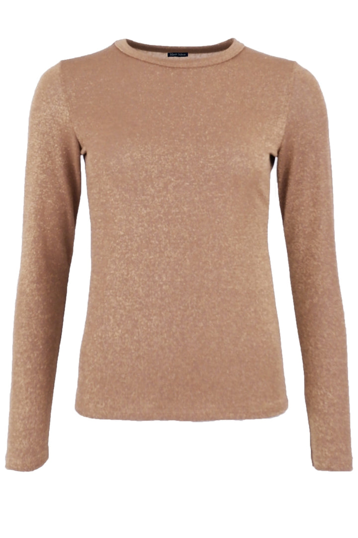 Forudbestilling - Black Colour - Bcfaye Lurex Blouse - Caramel (August) Bluser 