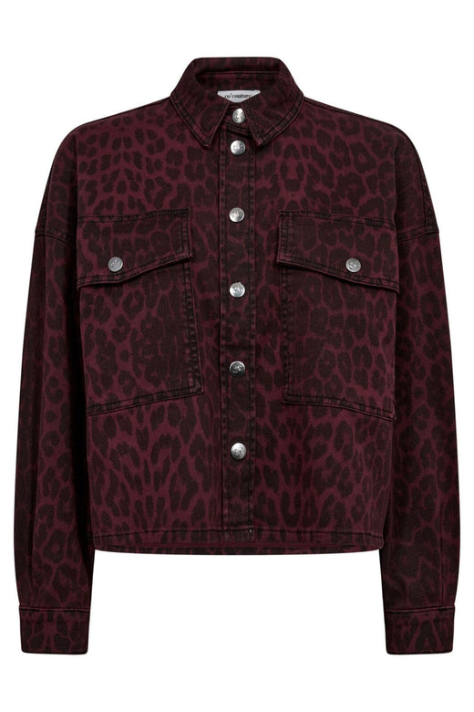 Co´Couture - Leocc Denim Crop Shirt 35931 - 87 - Winered