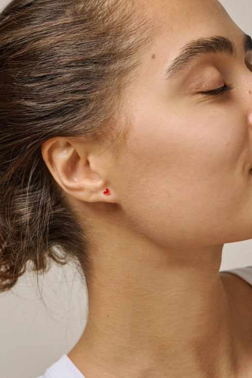 Enamel Copenhagen - Studs, Amore E415G - Red