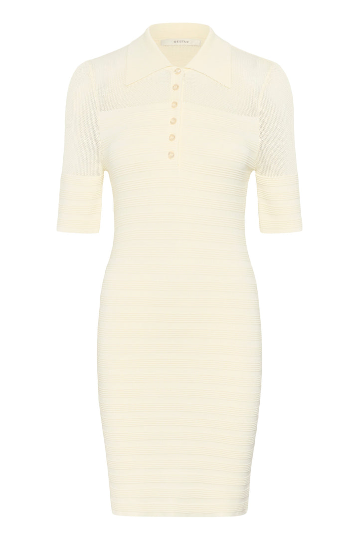 Forudbestilling - Gestuz - Gzmagny Dress 10910347 - 110103 - Egret Kjoler 
