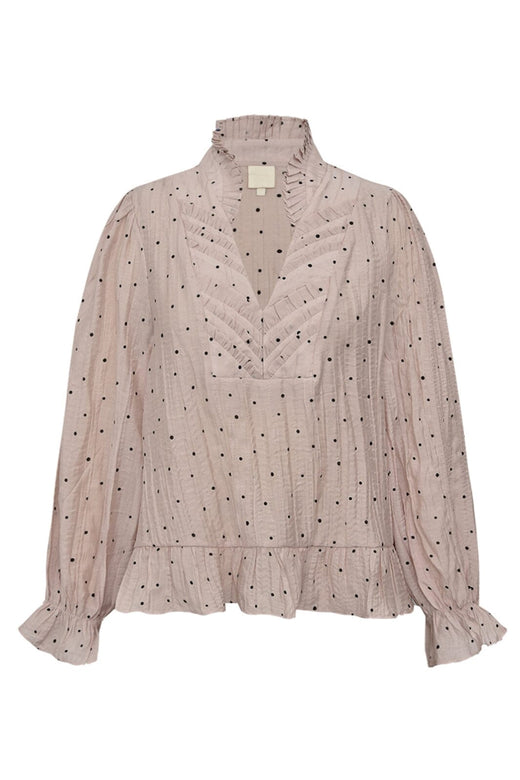 Gossia - Nazligo Lullo Blouse G2574 - Rose Black Dots