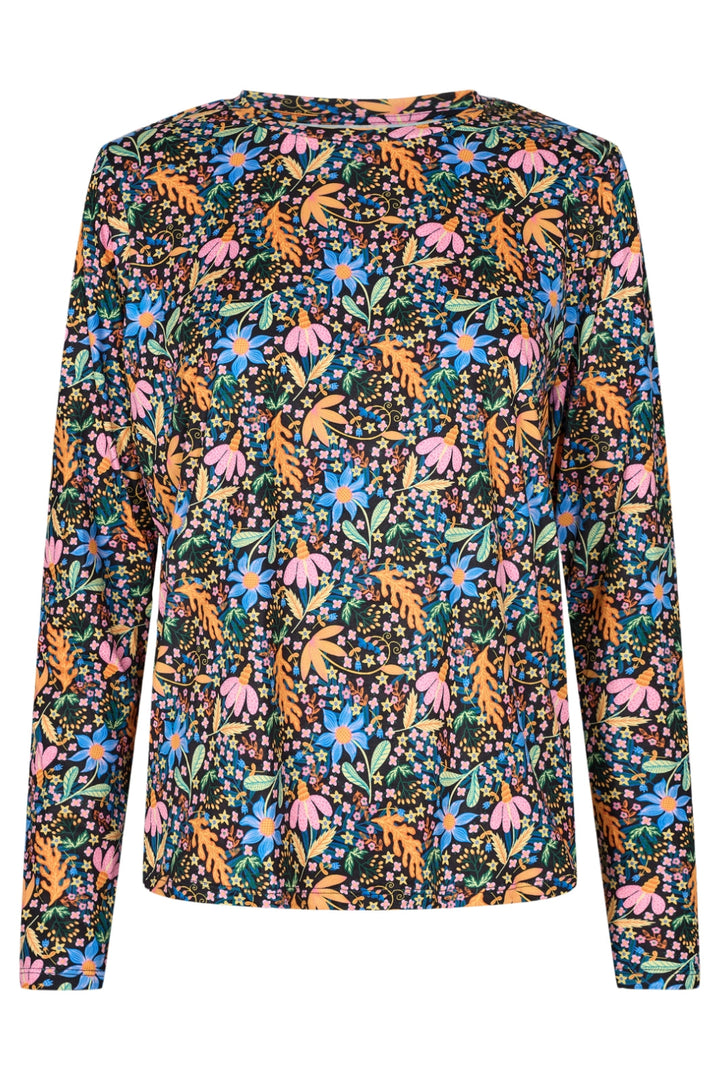 Forudbestilling - Liberte - Alma-Ls-Straight-Tshirt - Flower Forrest (?) Bluser 