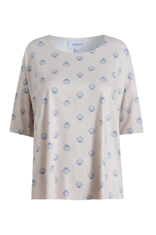 Liberte - Alma-Tshirt 9519 - Ivory Cobolt Shell