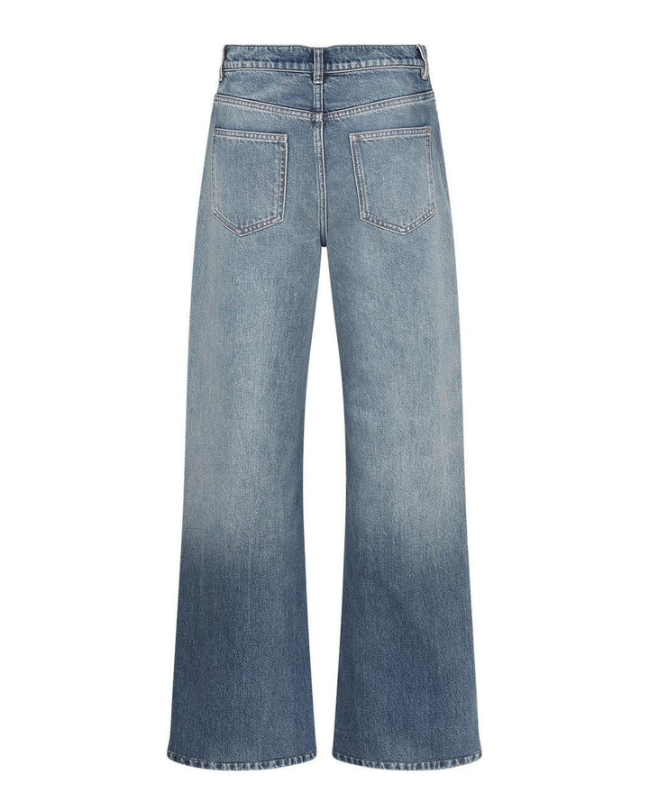 Forudbestilling - Moss Copenhagen - Mschbine Lui Relaxed Long Jeans 19282 - Mid Blue Wash Jeans 