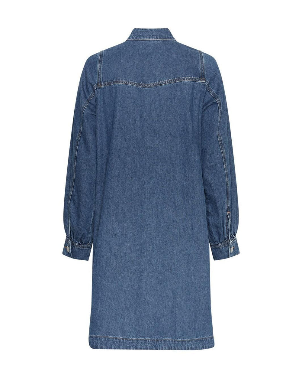 Forudbestilling - Moss Copenhagen - Mschrylan Elena Shirt Dress 19299 - Mid Blue Wash Skjorter 