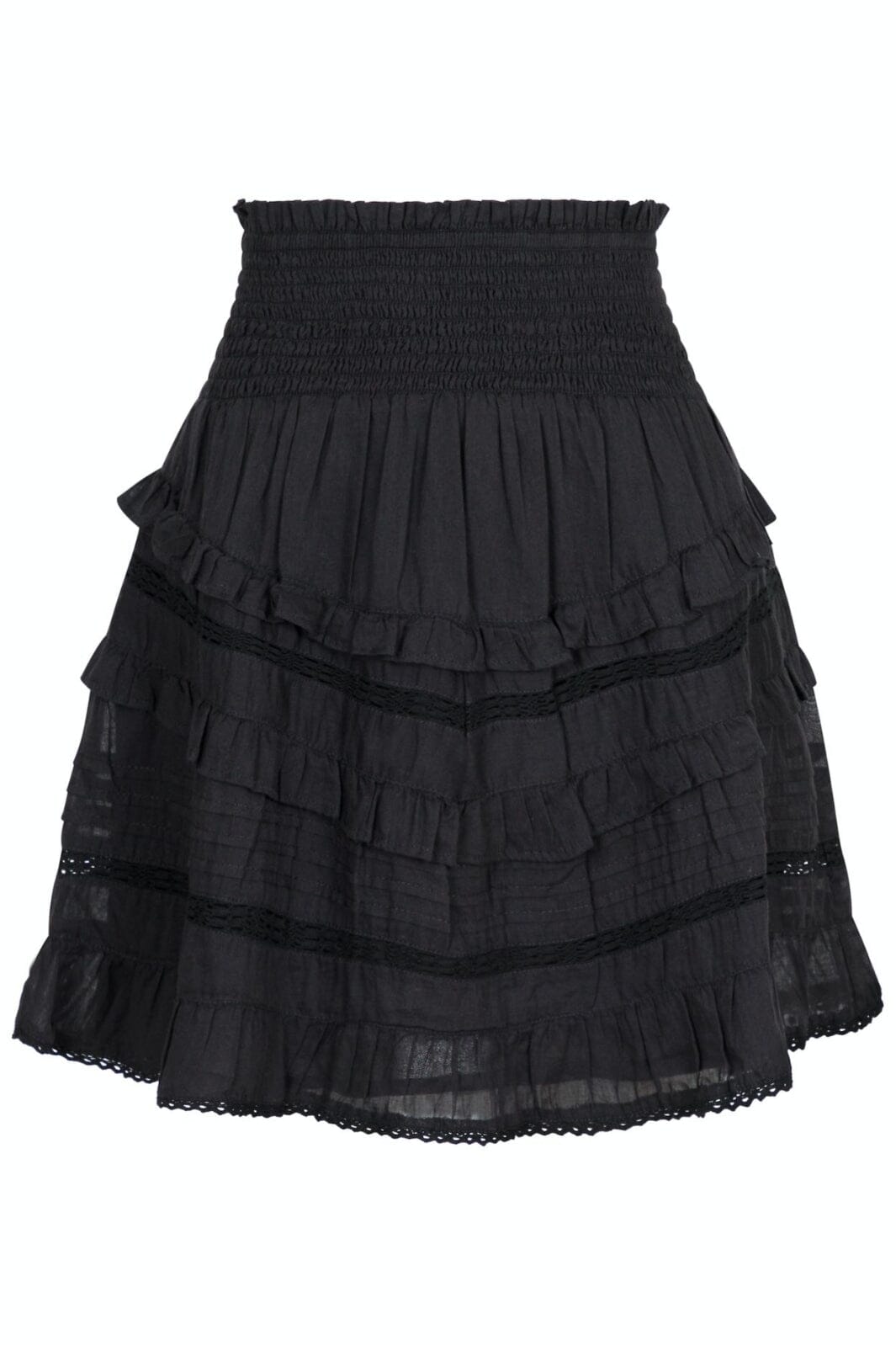 Forudbestilling - Neo Noir - Donna S Voile Skirt - Black - (Marts) Nederdele 