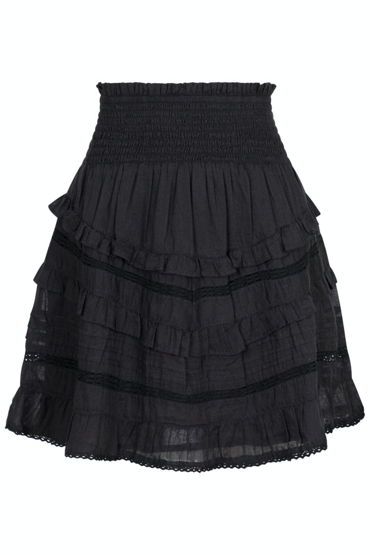 Forudbestilling - Neo Noir - Donna S Voile Skirt - Black - (Marts) Nederdele 