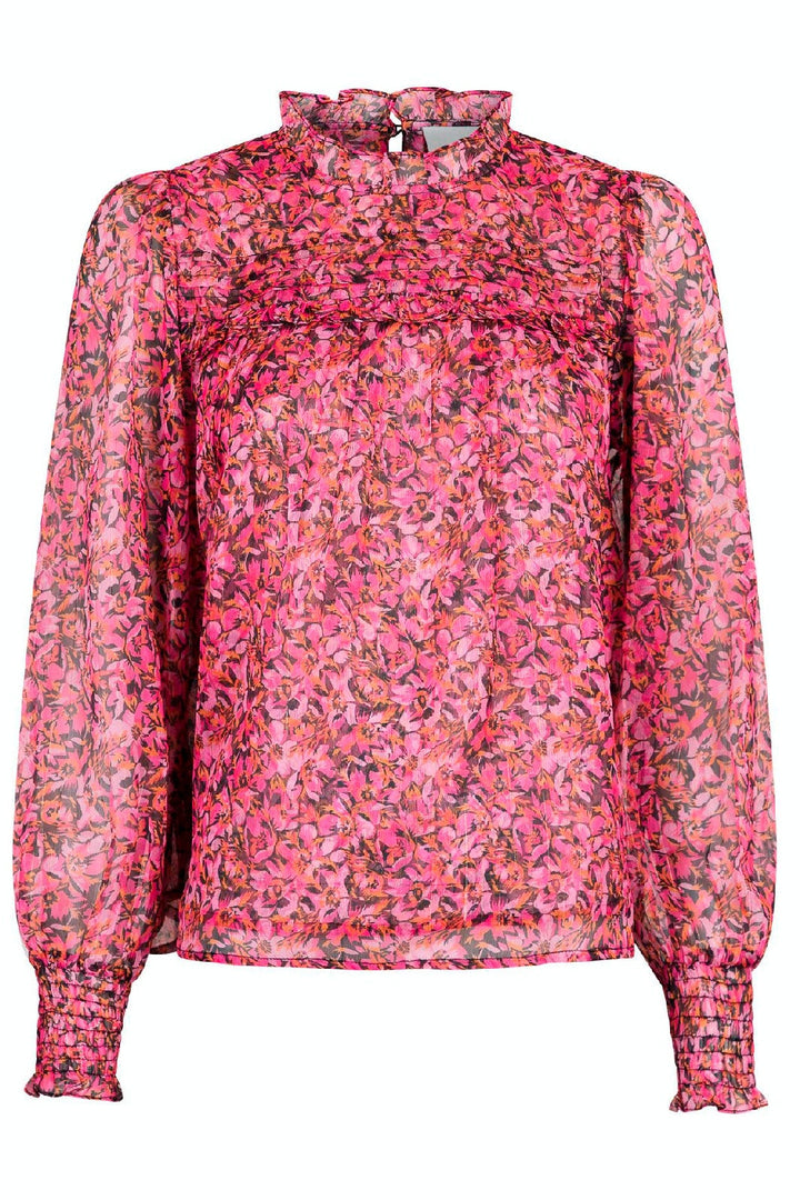 Forudbestilling - Neo Noir - Rhoda Dark Blossom Blouse - Pink (Uge 4) Bluser 
