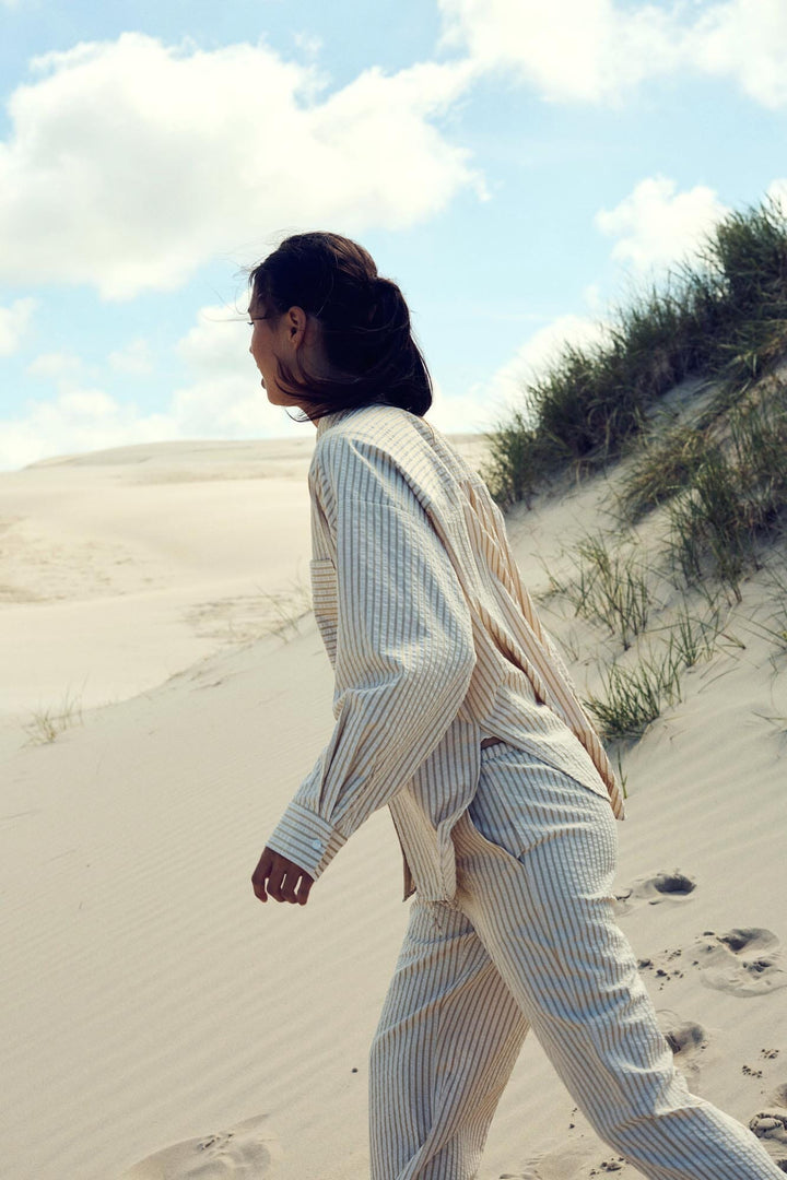 Forudbestilling - Noella - Caden Pants - 1256 Sand Stripe Bukser 