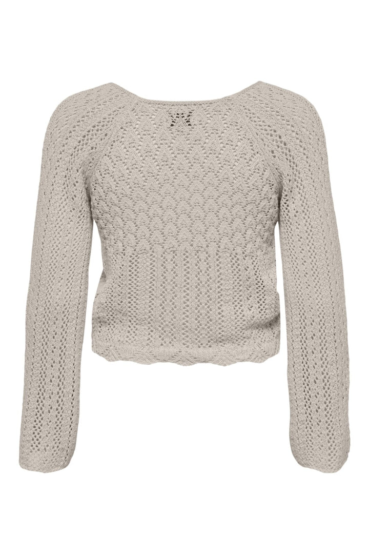 Forudbestilling - Only - Onlnola Life Ls Ruching Pullover Knt - 4030617 Pumice Stone Melange