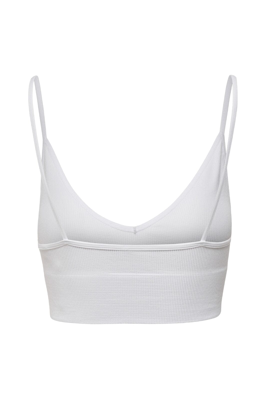Only - Onlvicky Rib Seamless Vneck Top Acc - 3799604 Bright White