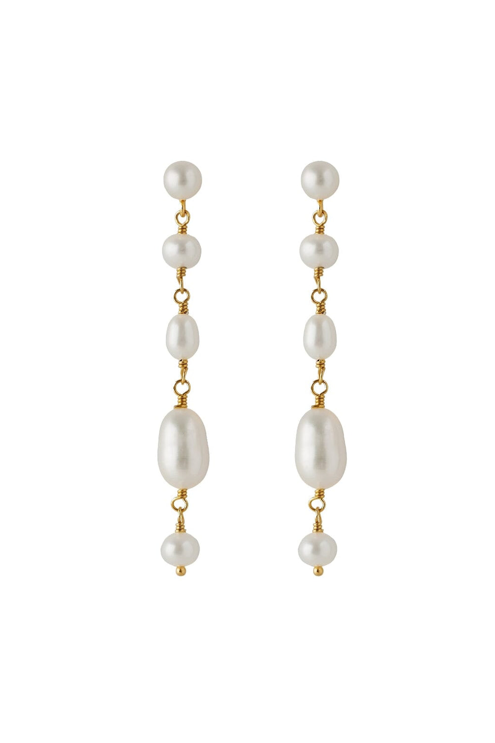 Forudbestilling - Pernille Corydon Jewellery - White Dreams Earrings - Gold Øreringe 