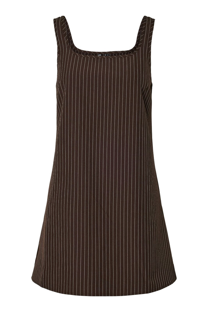 Pieces - Pcanja Sl Short Spencer Dress - 4977299 Delicioso Pinstripe