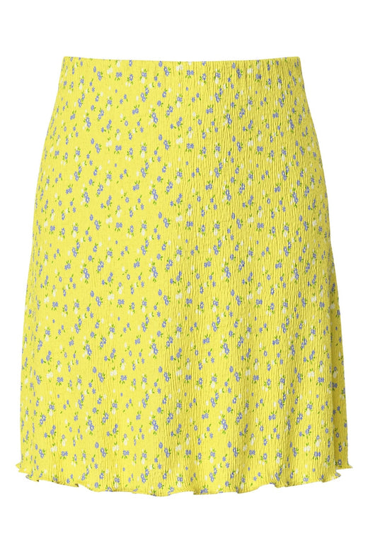 Pieces - Pcflora Short Skirt - 4699153 Pale Banana Small Flower
