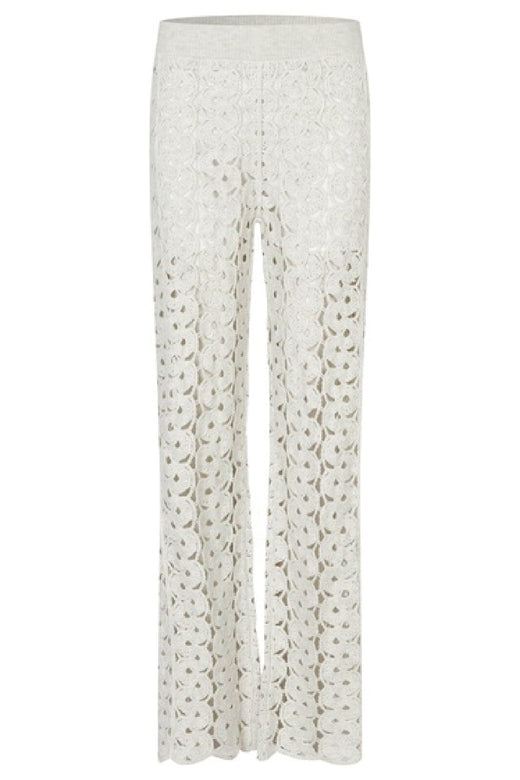Second Female - Coralie Knit Pants 59588 - Light Grey Melange