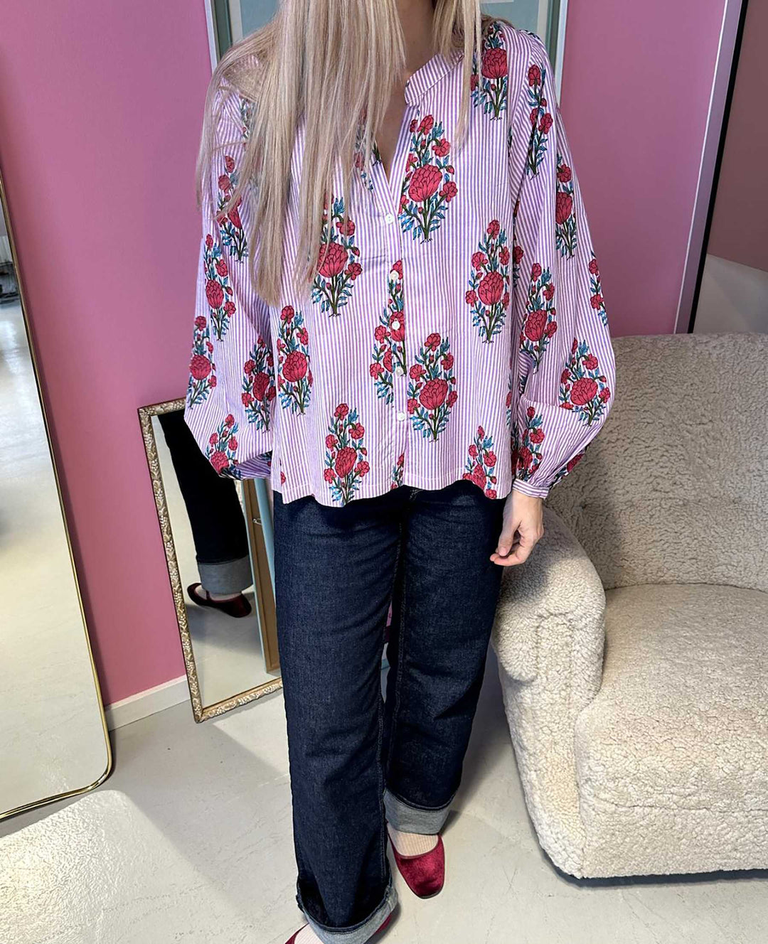 Forudbestilling - Sissel Edelbo - Lara Top SE 1655 - Poetic Purple Skjorter 