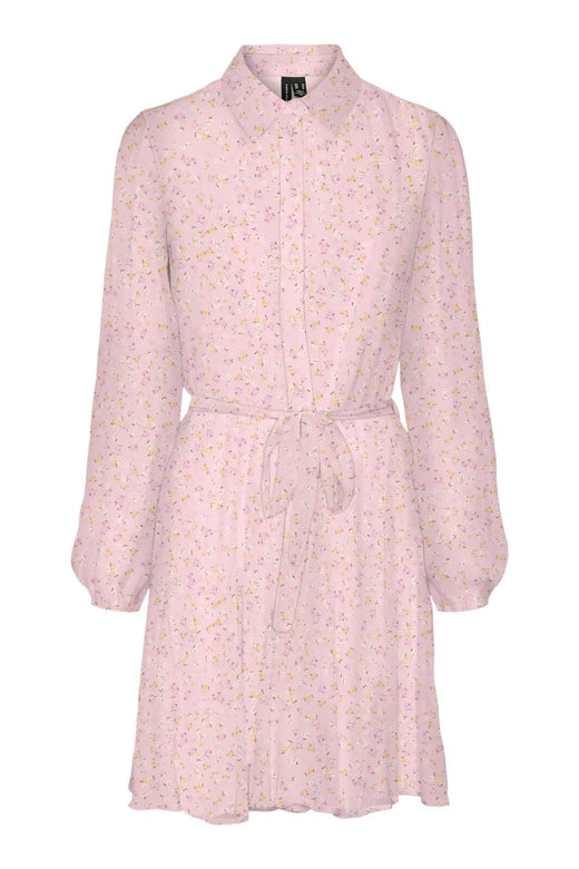 Vero Moda - Vmsmilla Ls Volume Short Dress - 4796139 Pink-A-Boo Aura