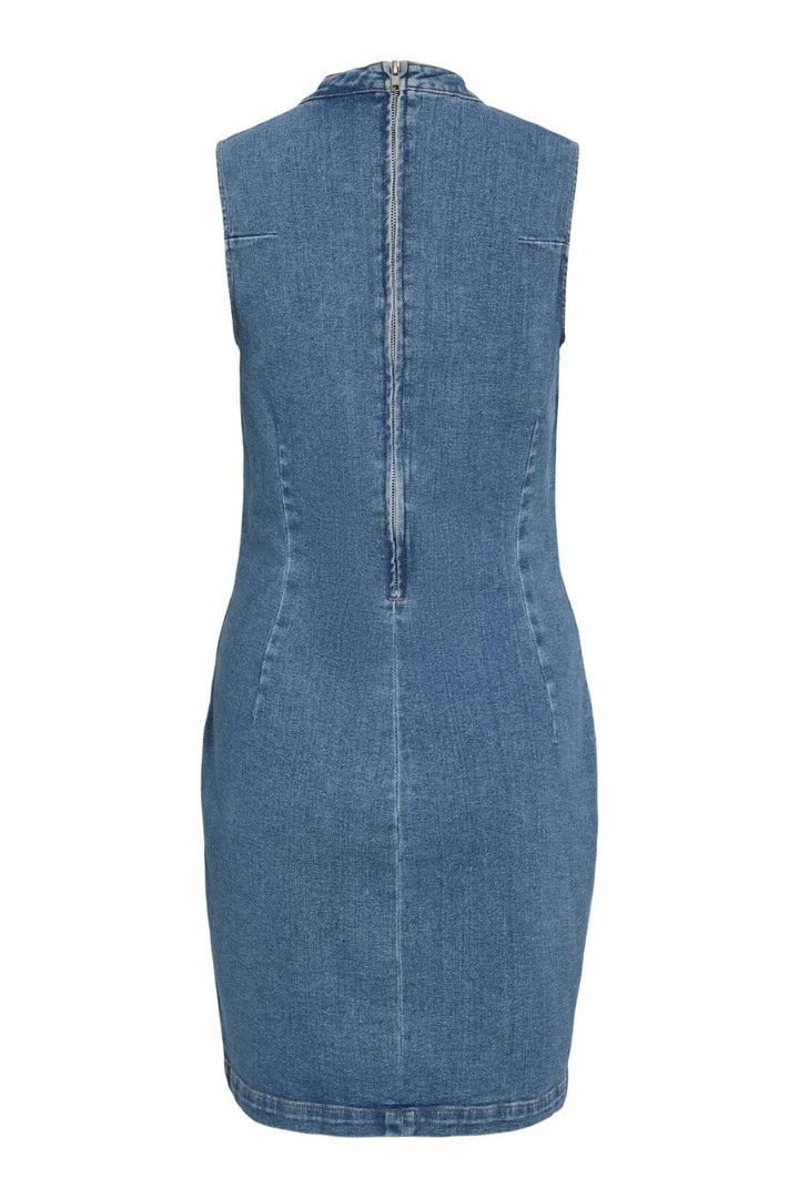 Forudbestilling - Vila - Vinona S/L Denim Dress - 4957322 Medium Blue Denim