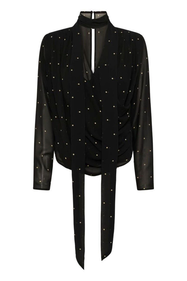 Gestuz - Gzdorthie P Blouse 10911034 - 109160 - Khaki Dot Bluser 