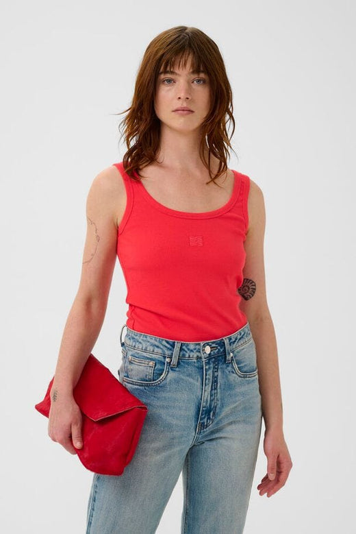 Gestuz - Gzdrew Logo Top 2.0 10910067 - 181660 - Tomato Toppe 