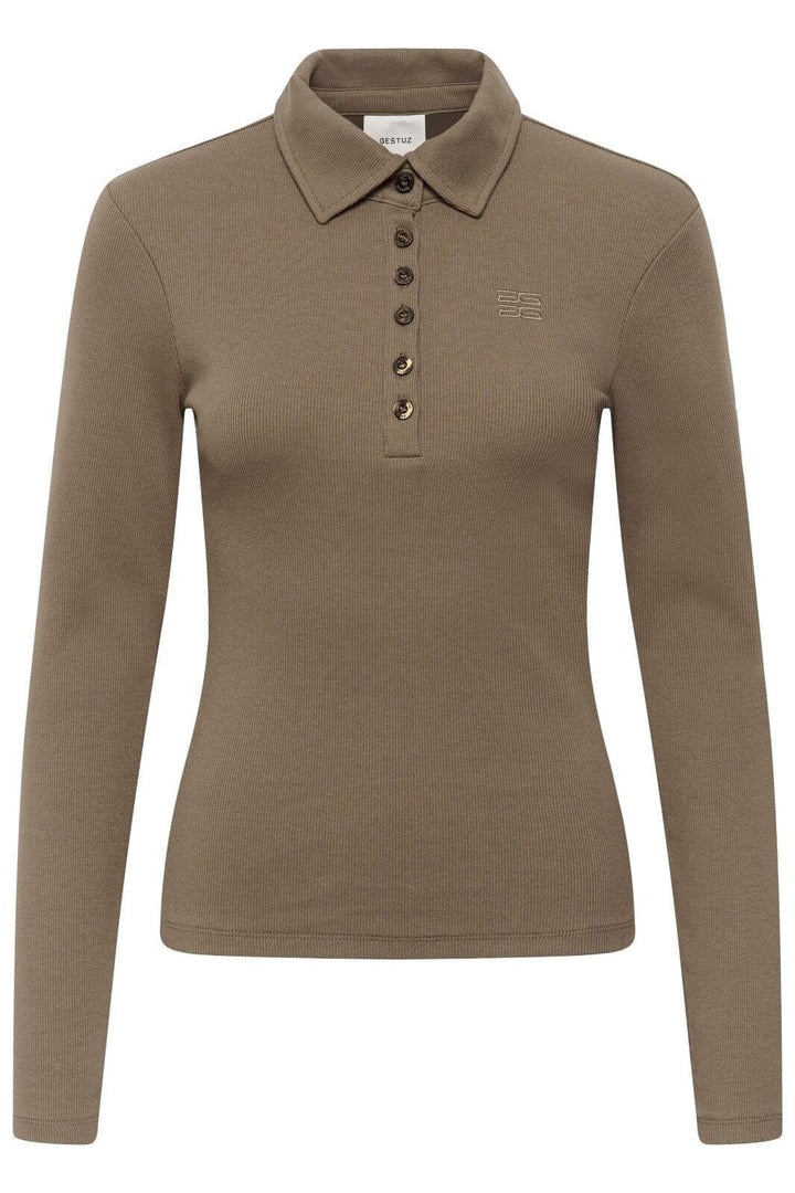 Gestuz - Gzdrew Ls Polo Top 10911272 - 181112 - Walnut Toppe 