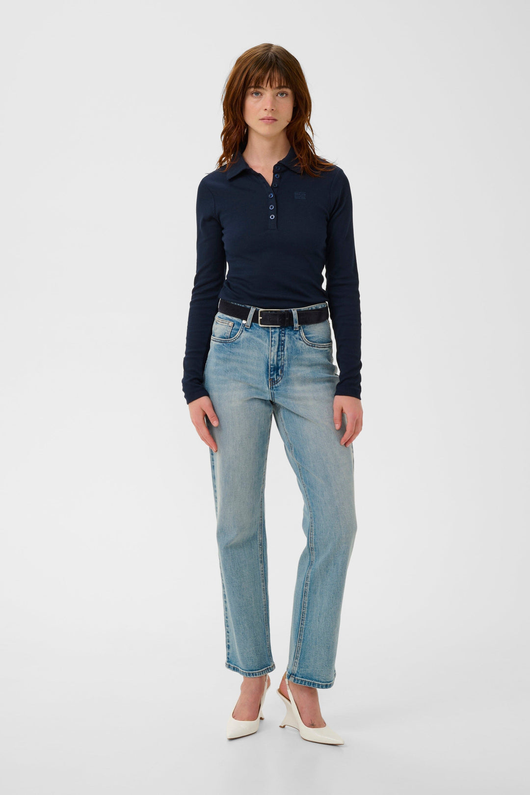 Gestuz - Gzdrew Ls Polo Top 10911272 - 193922 - Sky Captain Toppe 