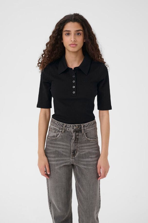 Gestuz - Gzdrew Polo Top 10910952 - 100017 - Black Toppe 