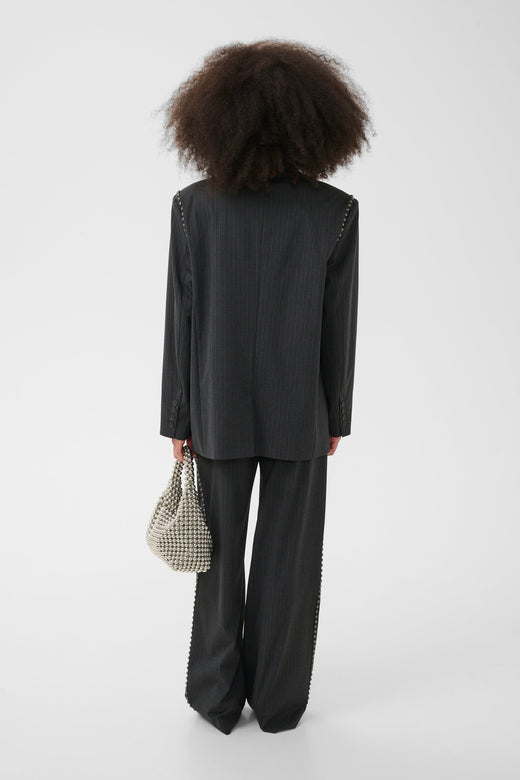 Gestuz - Gzlehela Blazer 10911590 - 1000026 - Dark Grey Pinstripe Blazere 