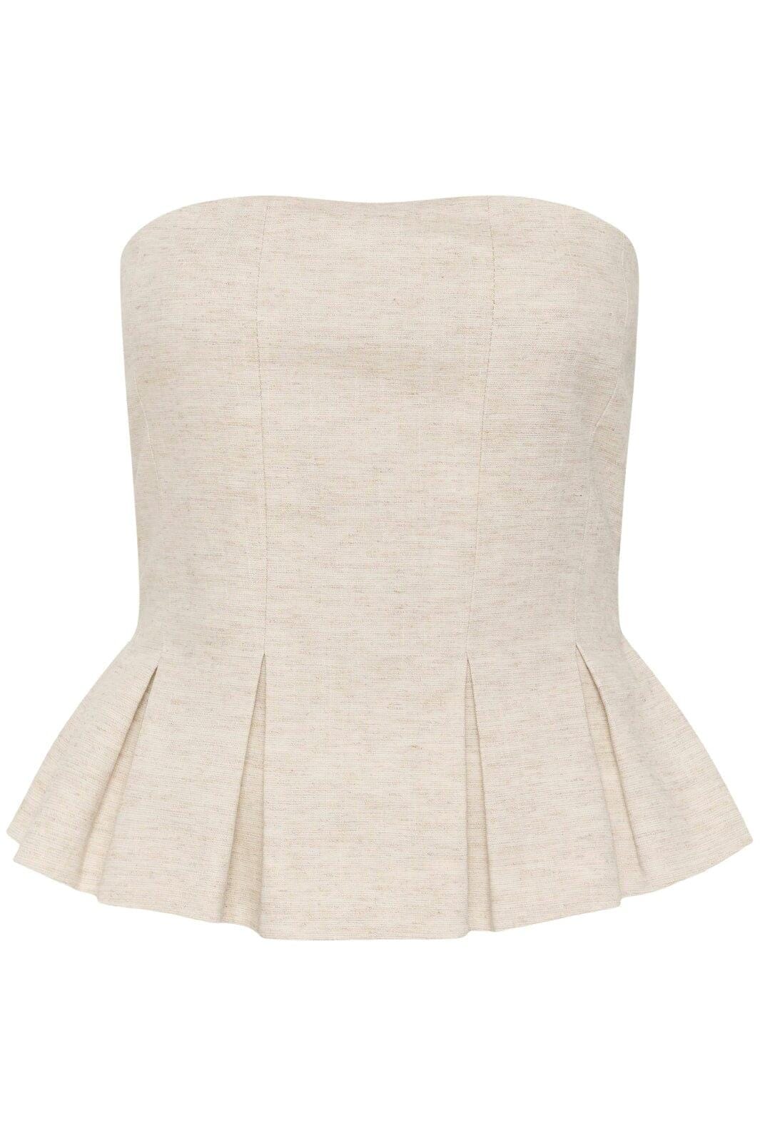 Gestuz - Gzriava Corsage 10911252 - 107203 - Light Sand Melange Bluser 