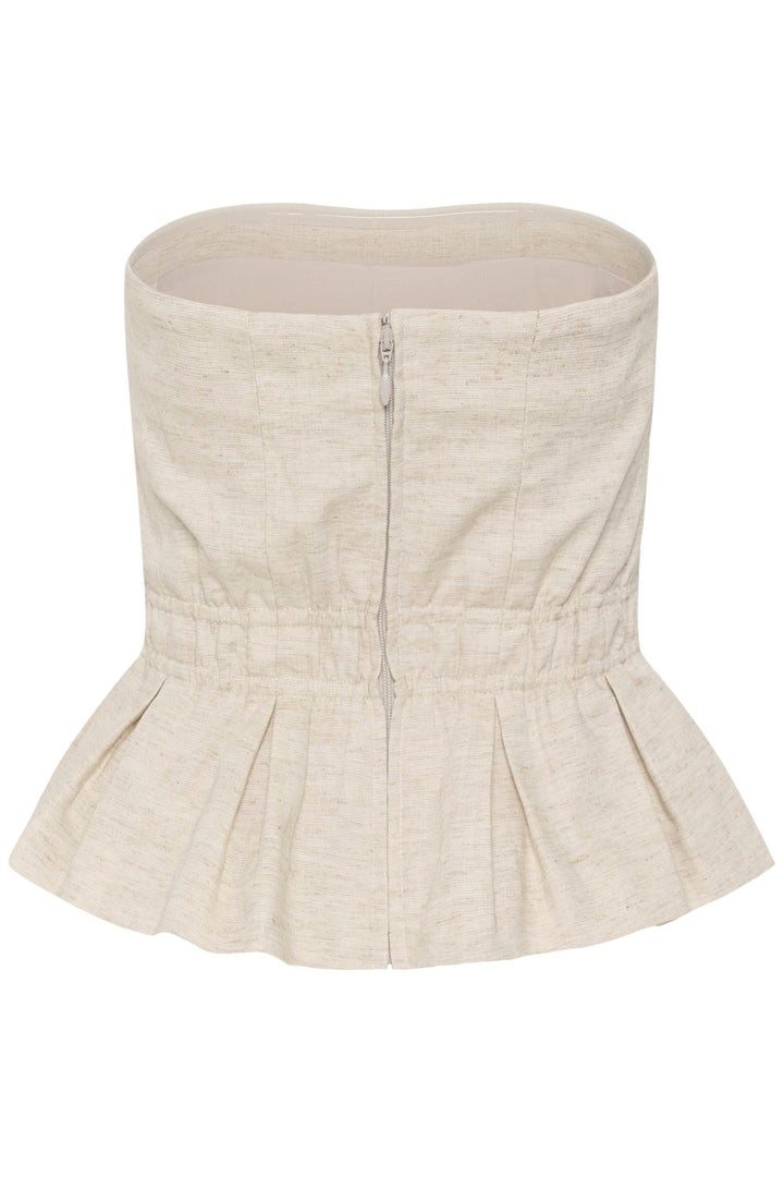 Gestuz - Gzriava Corsage 10911252 - 107203 - Light Sand Melange Bluser 