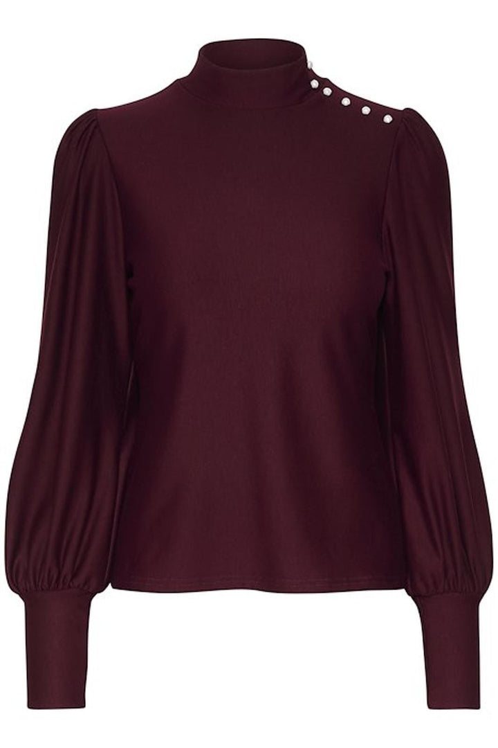 Gestuz - Rifagz Button Blouse 10909718 - 106643 Blood Red