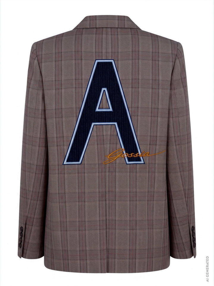Gossia - Beatricego Blazer G3322 - Brown Blue Checks Blazere 