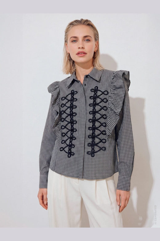 Gossia - Kirigo Shirt G3490 - Black Checks