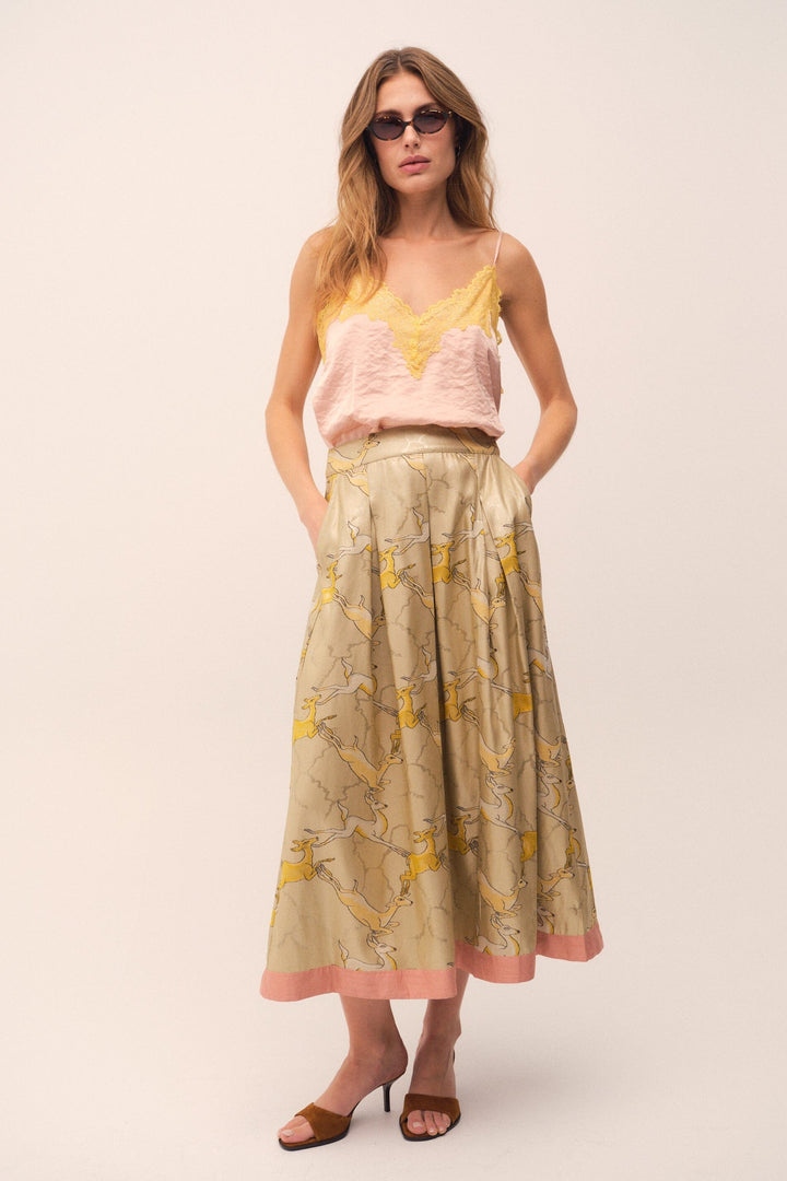 Gossia - Lovisago Jo Skirt G2892 - Soft Lemon Mix Nederdele 