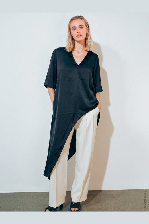 Gossia - Luxiego Blouse Dress G3564 - Black