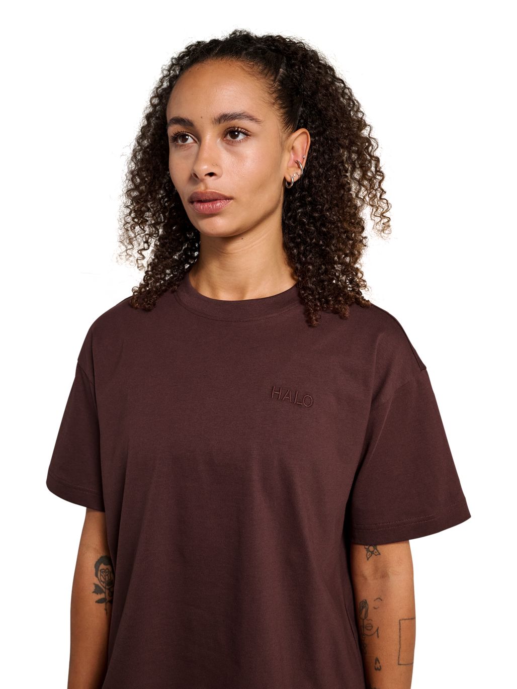 Halo - Women Logo T-Shirt 231880 - 8415 - Bitter Chocolate T-shirts 