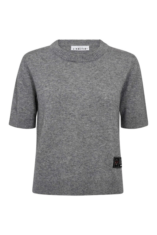 Haute L'Amitié - Cash Ss O-Neck HL10197 - Light Grey Melange