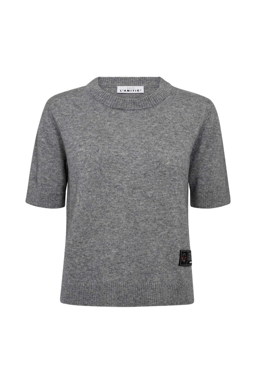 Haute L'Amitié - Cash Ss O-Neck HL10197 - Light Grey Melange
